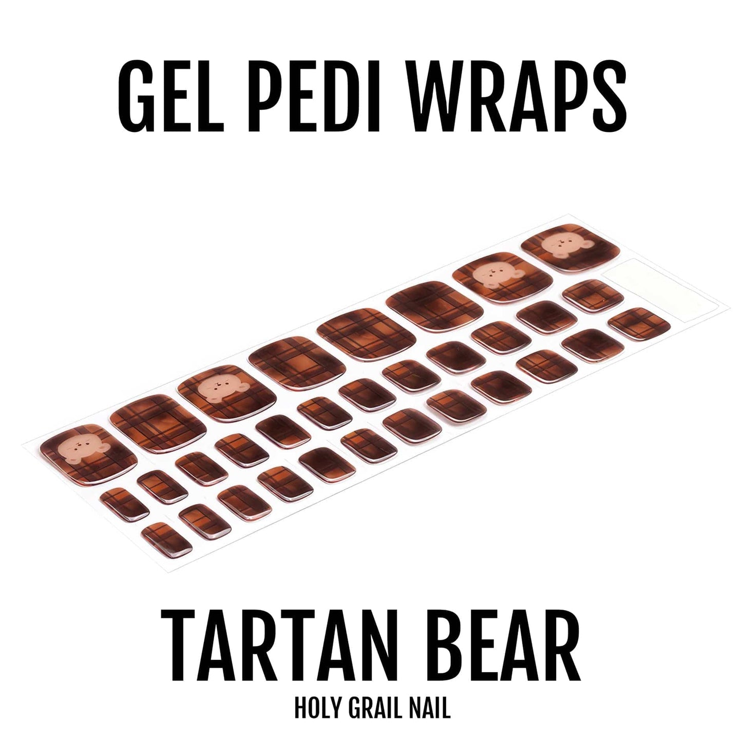 Tartan Bear - Gel Pedi Wraps