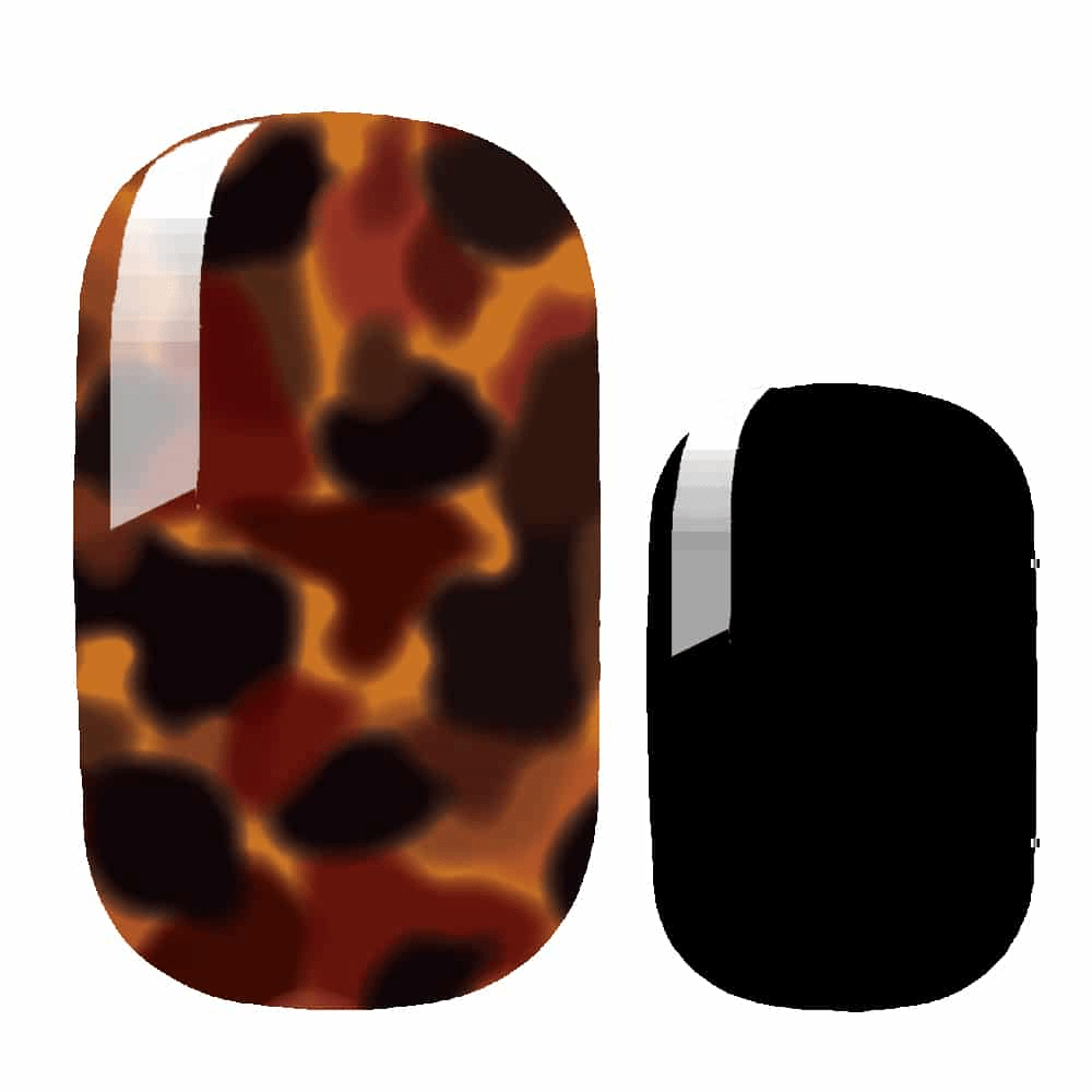 Tortoiseshell Noir - Holy Classics (Non-UV Nail Wraps)