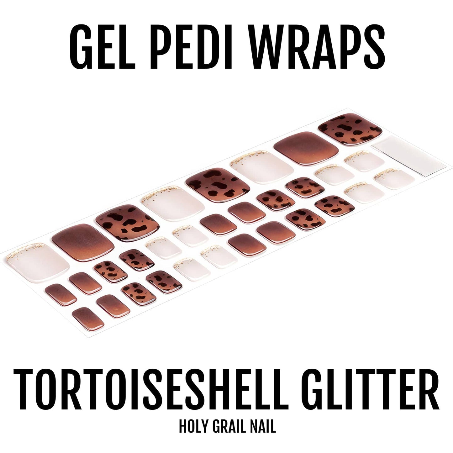 Tortoiseshell Glitter - Gel Pedi Wraps