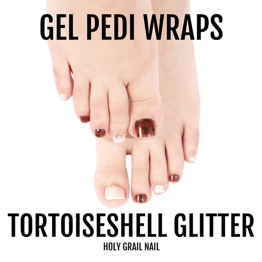 Tortoiseshell Glitter - Gel Pedi Wraps