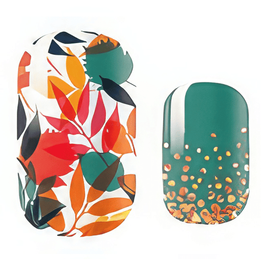 Tropical Leaves (Glitter) - Holy Classics (Non-UV Nail Wraps)