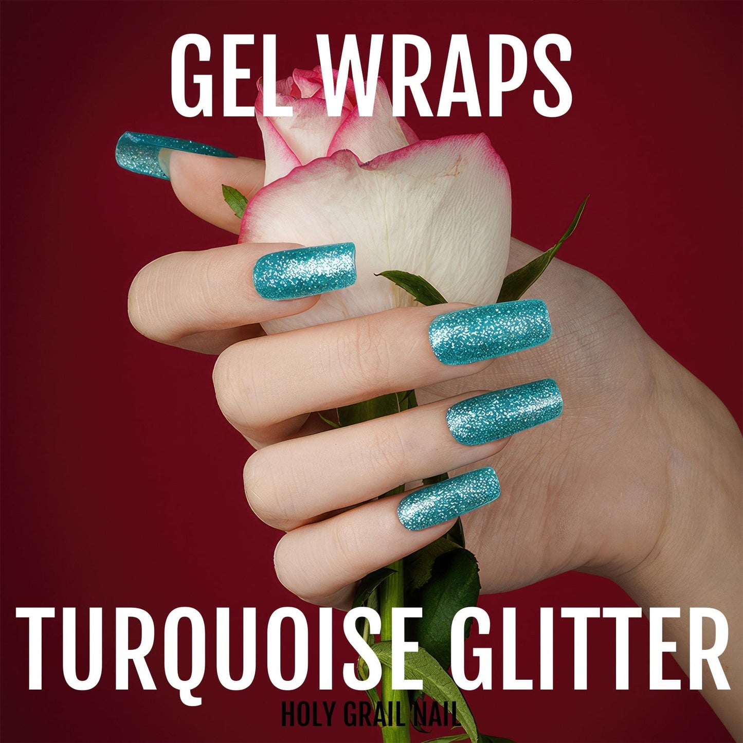 Holy Grail Nail Semi-Cured Gels Turquoise Glitter - Gels