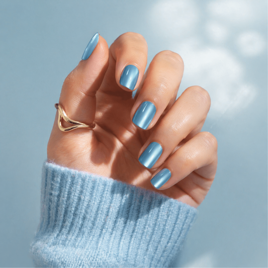 Cloud Soft Girl (Cat's Eye) - Soft Gel Press Ons (Extra Short Natural)