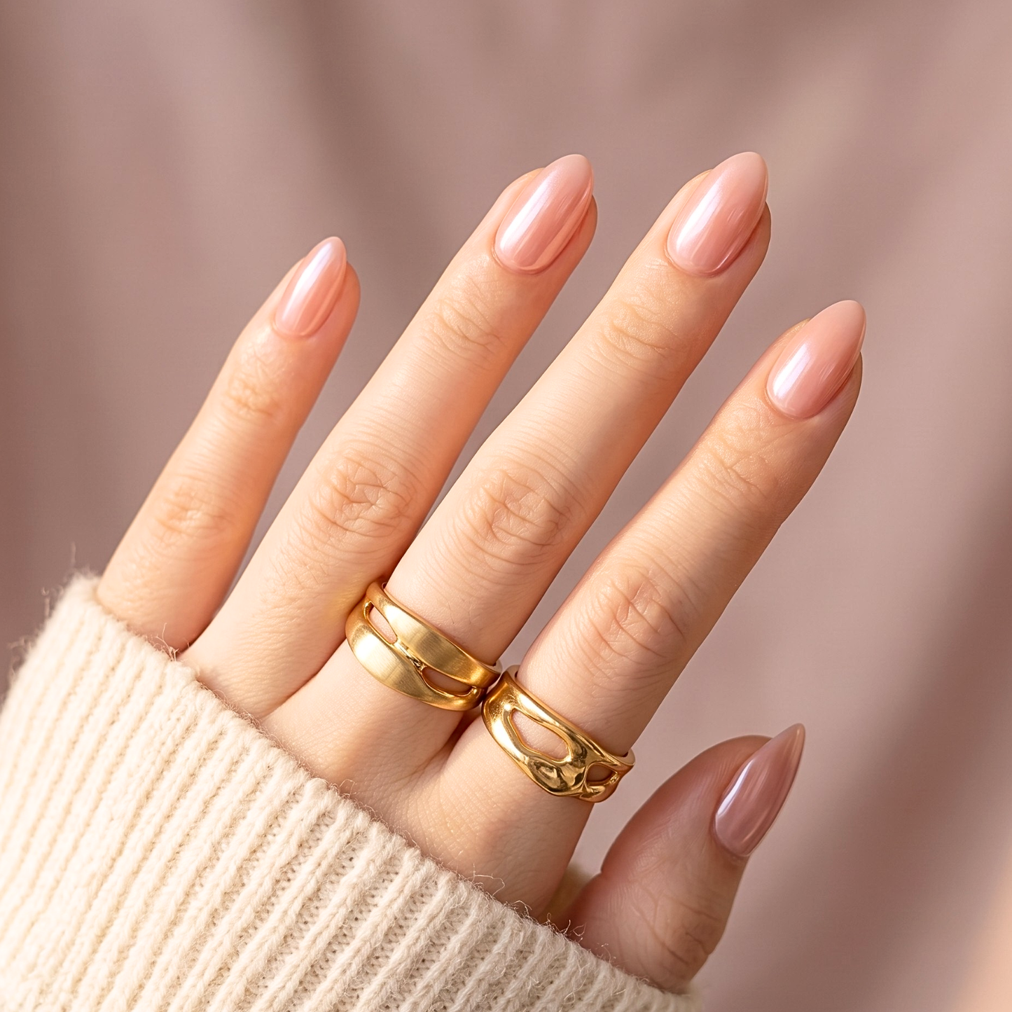 Quiet Luxury (Glazed)- Soft Gel Press Ons (Extra Short Natural)