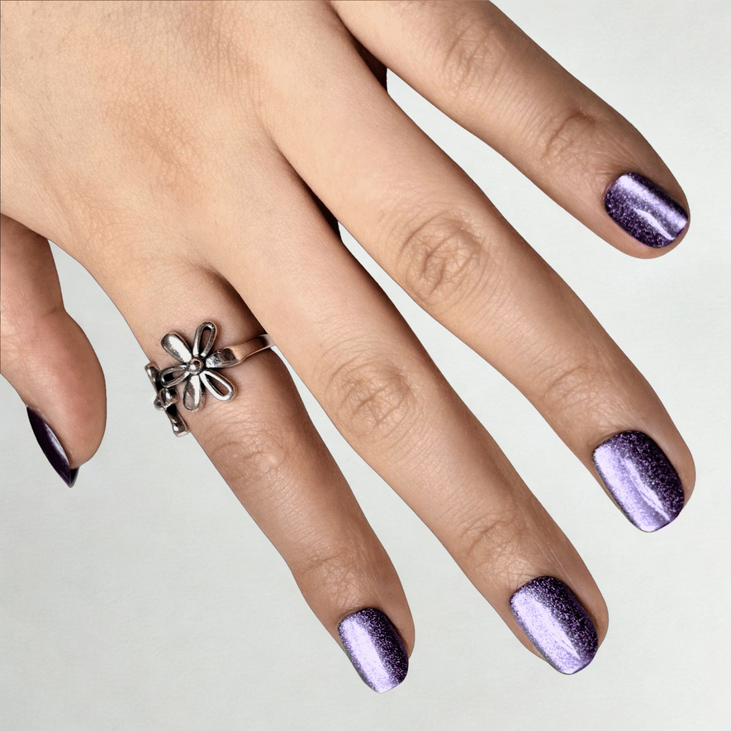 High Voltage (Cat's Eye) Soft Gel Press Ons (Extra Short Natural)