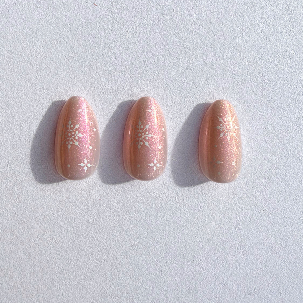 Winter Luxe - Soft Gel Press Ons (Short Almond)