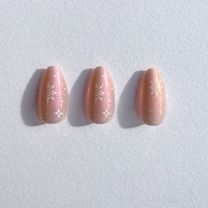 Winter Luxe - Soft Gel Press Ons (Short Almond)