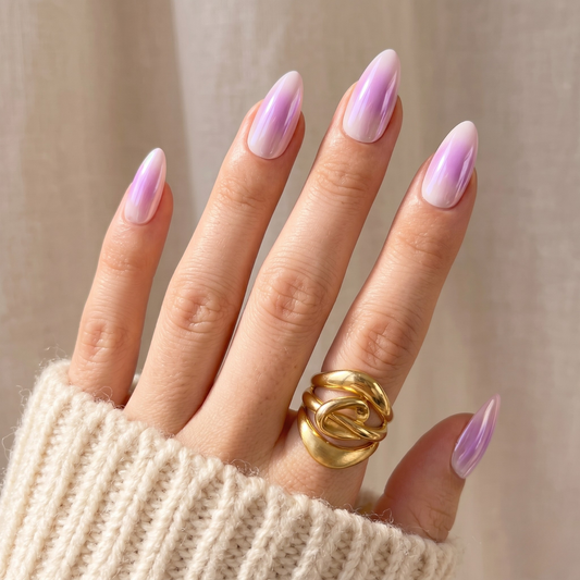 Gelato (Glazed) - Soft Gel Press Ons (Short Almond)