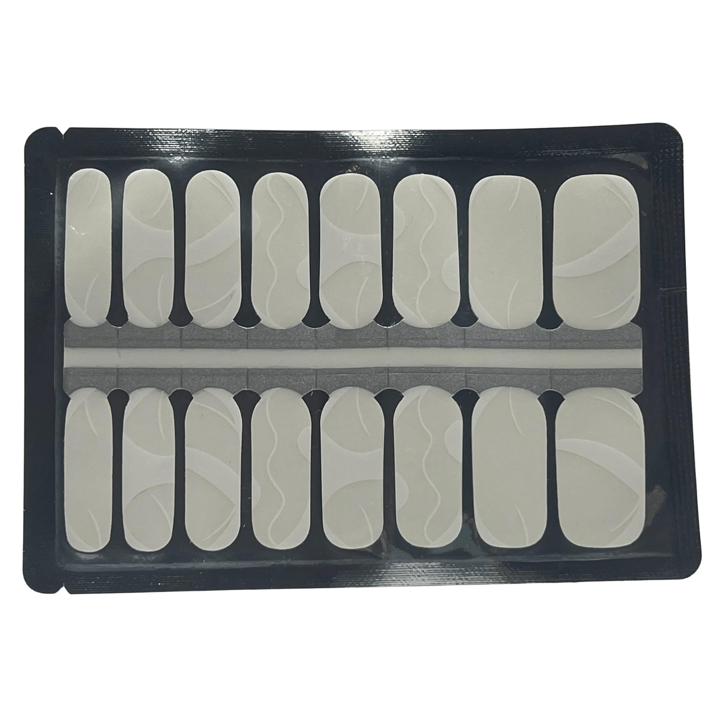 Clear translucent nail wraps sheet with swirl patterns non-UV application strips
