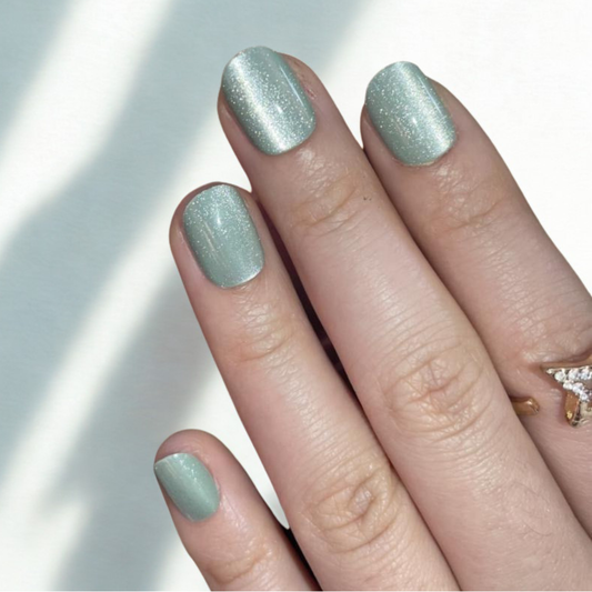 Hazy Days (Cat's Eye) - Soft Gel Press Ons (Extra Short Natural)