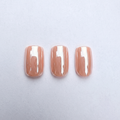 Aurora (Glazed) -  Soft Gel Press Ons (Short Square)