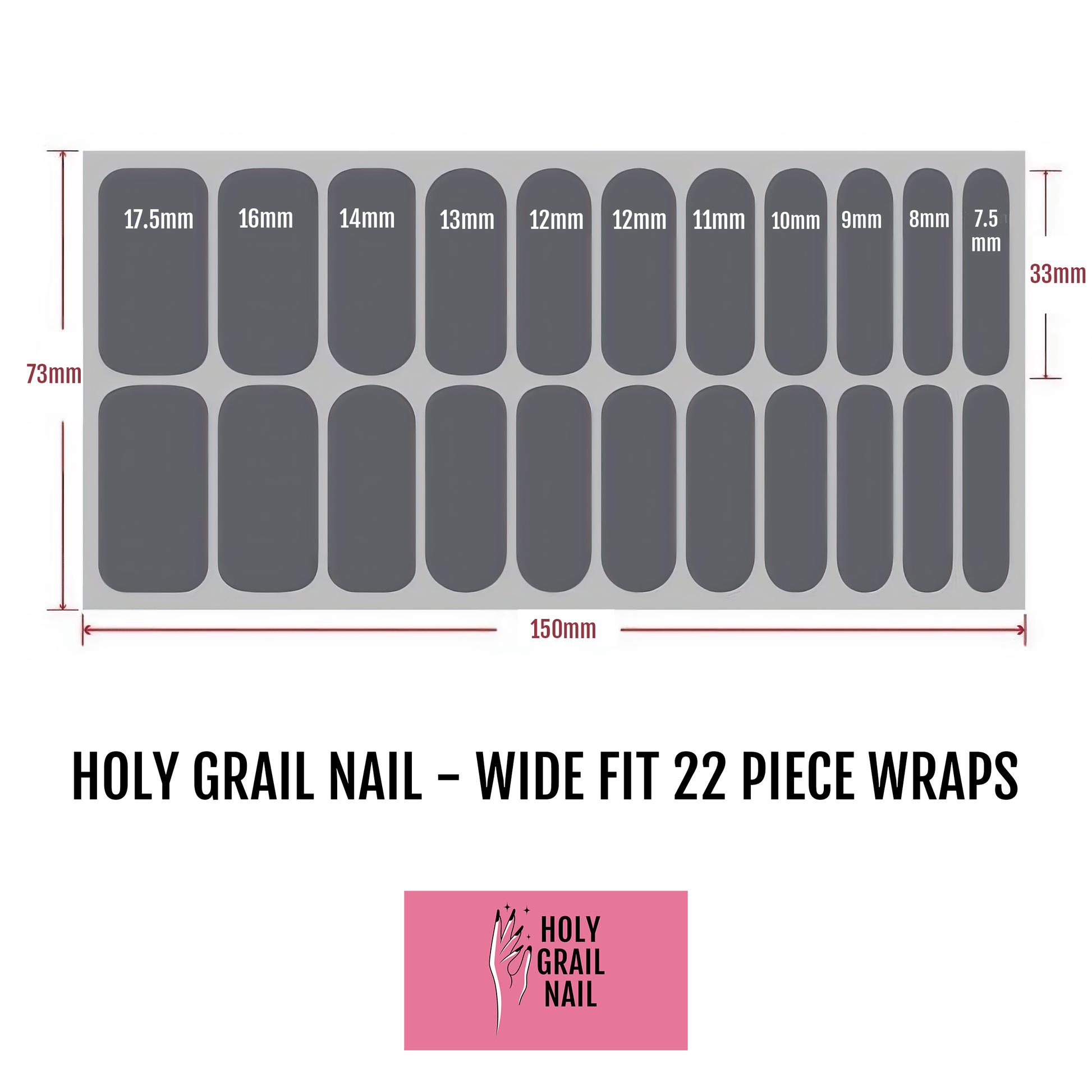 Holy Grail Nail Non-UV Nail Wraps All Seeing Eye - Wide Fit Wrap (22 Piece)