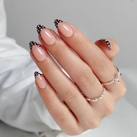 Join The Dots - Soft Gel Press Ons (Short Almond)