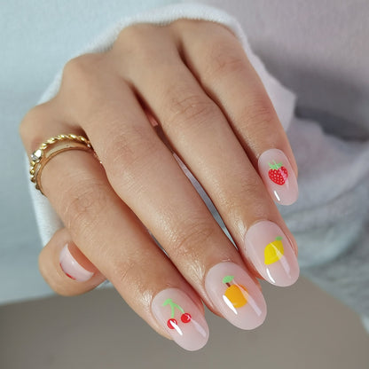 Juicy - Soft Gel Press Ons (Short Oval)