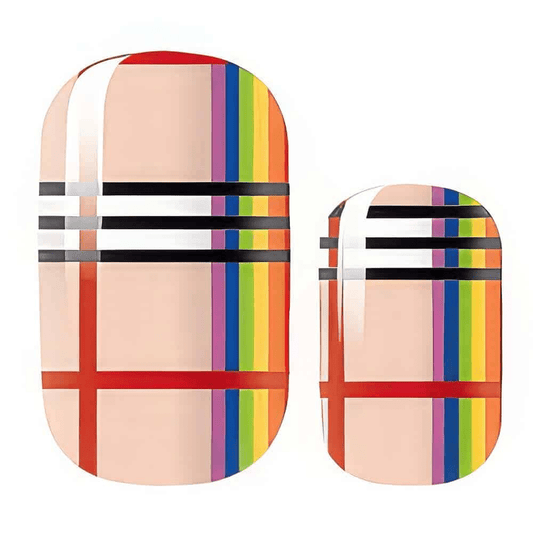 Rainbow Plaid - Holy Classics (Non-UV Nail Wraps)