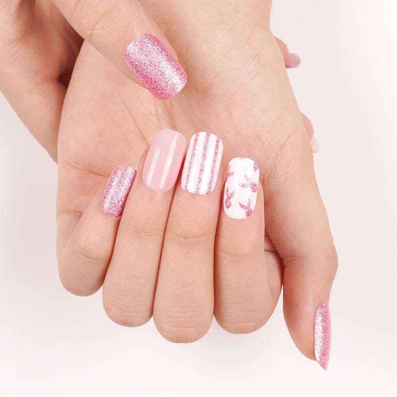 Pink Ribbon - Light Pink (Glitter) - Holy Classics (Non-UV Nail Wraps)