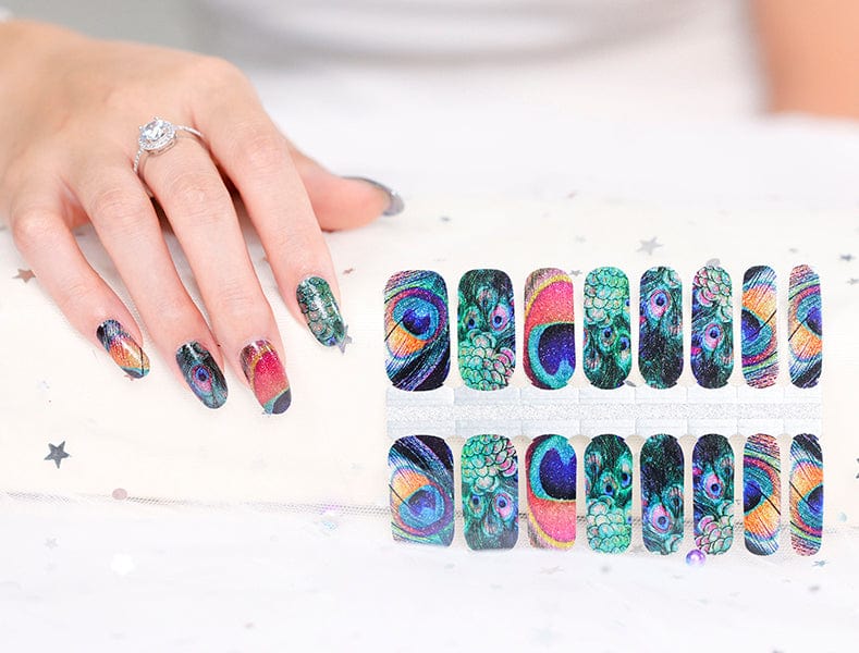 Holy Grail Nail Non-UV Nail Wraps Peacock Glitter - Holy Classics (Non-UV Nail Wraps)