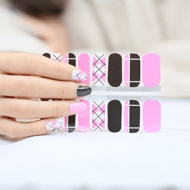 Pink Check - Holy Classics (Non-UV Nail Wraps)