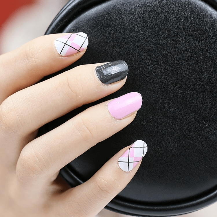 Pink Check - Holy Classics (Non-UV Nail Wraps)