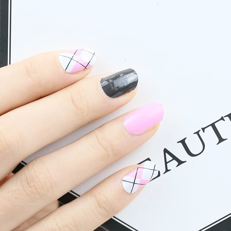 Pink Check - Holy Classics (Non-UV Nail Wraps)