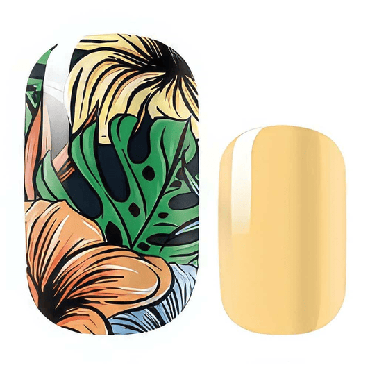 Tropical Flower (Glitter) - Holy Classics (Non-UV Nail Wraps)