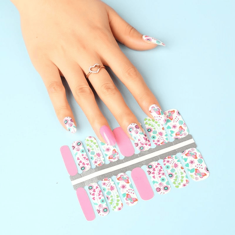 Pink Butterfly - Holy Classics (Non-UV Nail Wraps)