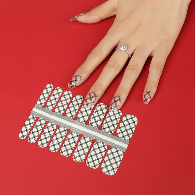 Crosshatch (Part Transparent) - Holy Classics (Non-UV Nail Wraps)