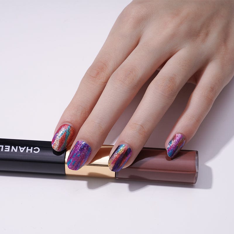 Technicolour Waterfall - Nail Wraps