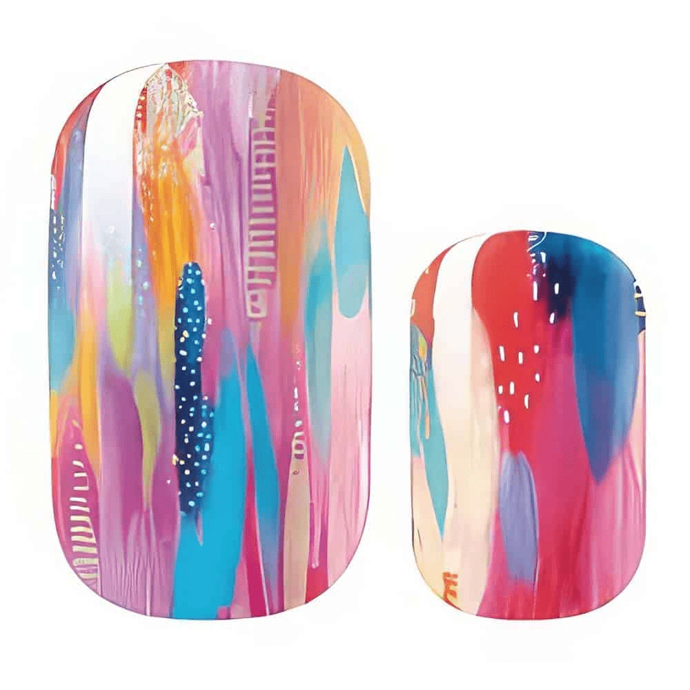 Technicolour Waterfall - Nail Wraps