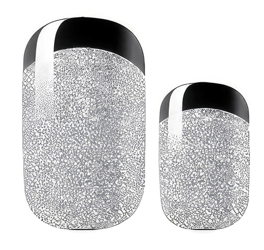 Arctic Glitter French Mani (Part Transparent)- Holy Classics (Non-UV Nail Wraps)