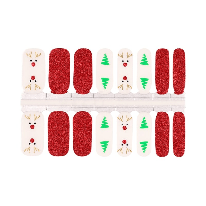 Red Nosed Reindeer (Transparent) - Holy Classics (Non-UV Nail Wraps)