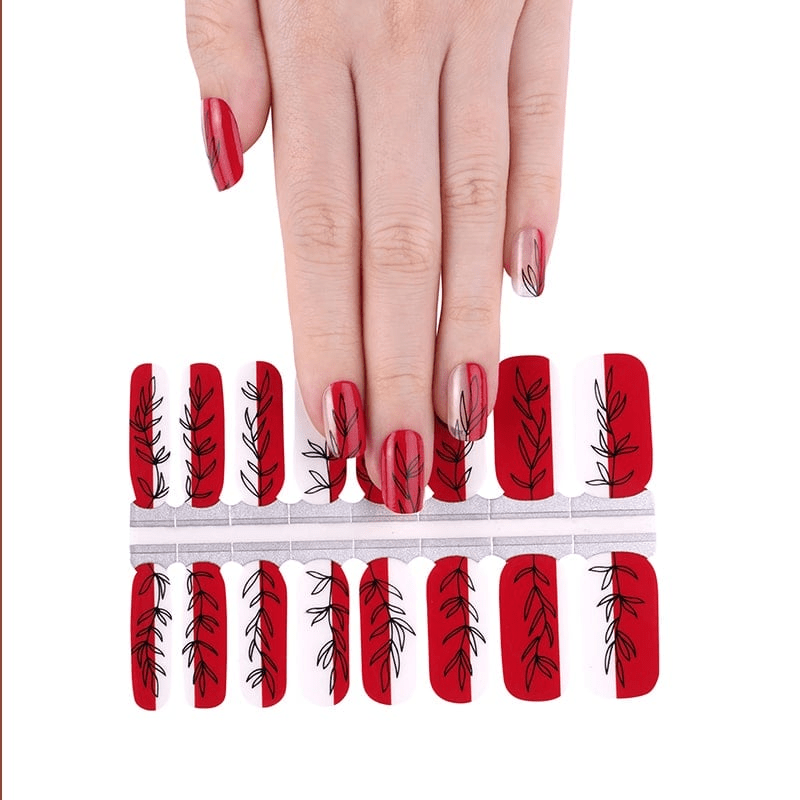 Red Fern (Transparent) - Holy Classics (Non-UV Nail Wraps)