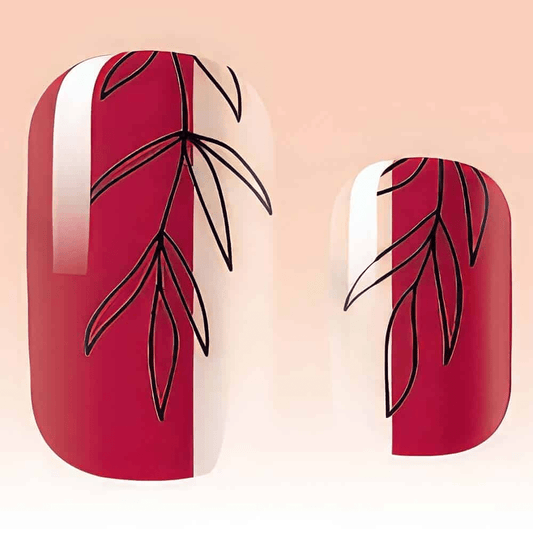 Red Fern (Transparent) - Holy Classics (Non-UV Nail Wraps)