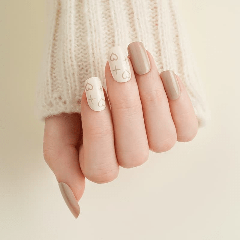 Cappuccino Heart - Holy Classics (Non-UV Nail Wraps)