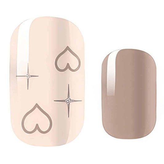 Cappuccino Heart - Holy Classics (Non-UV Nail Wraps)