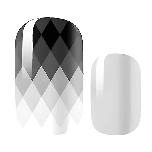 Black and White Tesselate (Glitter) - Holy Classics (Non-UV Nail Wraps)