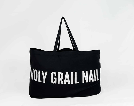 Holy Grail Nail Canvas Tote Bag - Black