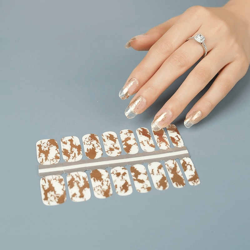 Gold Leaf (Part Transparent)- Holy Classics (Non-UV Nail Wraps)