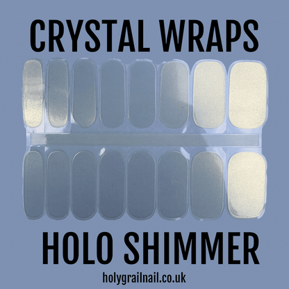 Holy Grail Nail Crystal Holo Shimmer (Transparent) - Crystal Wraps