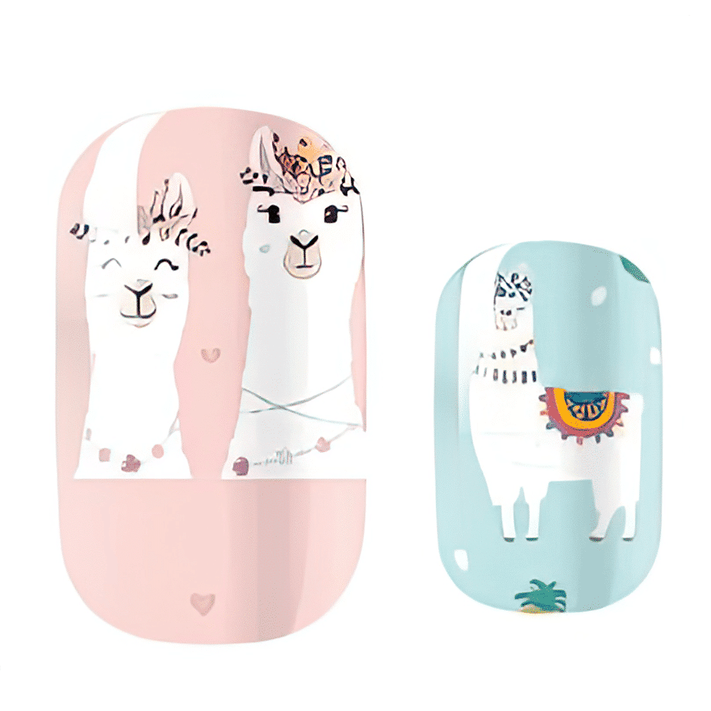 Holy Grail Nail Mini Me (Kids Nail Wraps) A Lot of Llamas - Kids Wraps - Mini Me by Holy Grail Nail