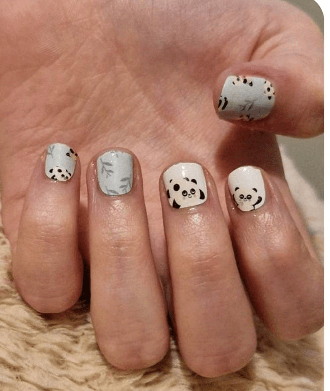 Holy Grail Nail Mini Me (Kids Nail Wraps) Hello Panda - Kids Wraps - Mini Me by Holy Grail Nail