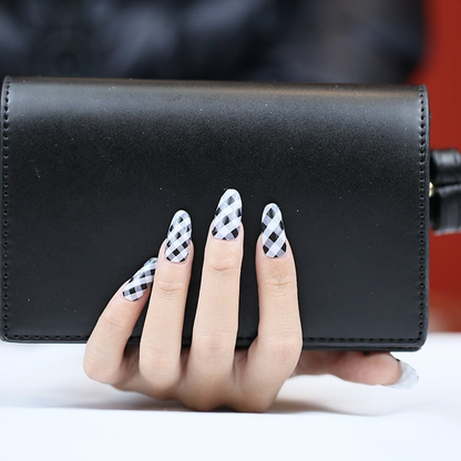 Holy Grail Nail Non-UV Nail Wraps Black Tartan - Holy Classics (Non-UV Nail Wraps)