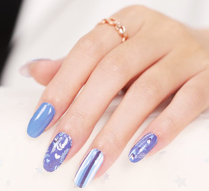 Holy Grail Nail Non-UV Nail Wraps Blue Garden - Holy Classics (Non-UV Nail Wraps)