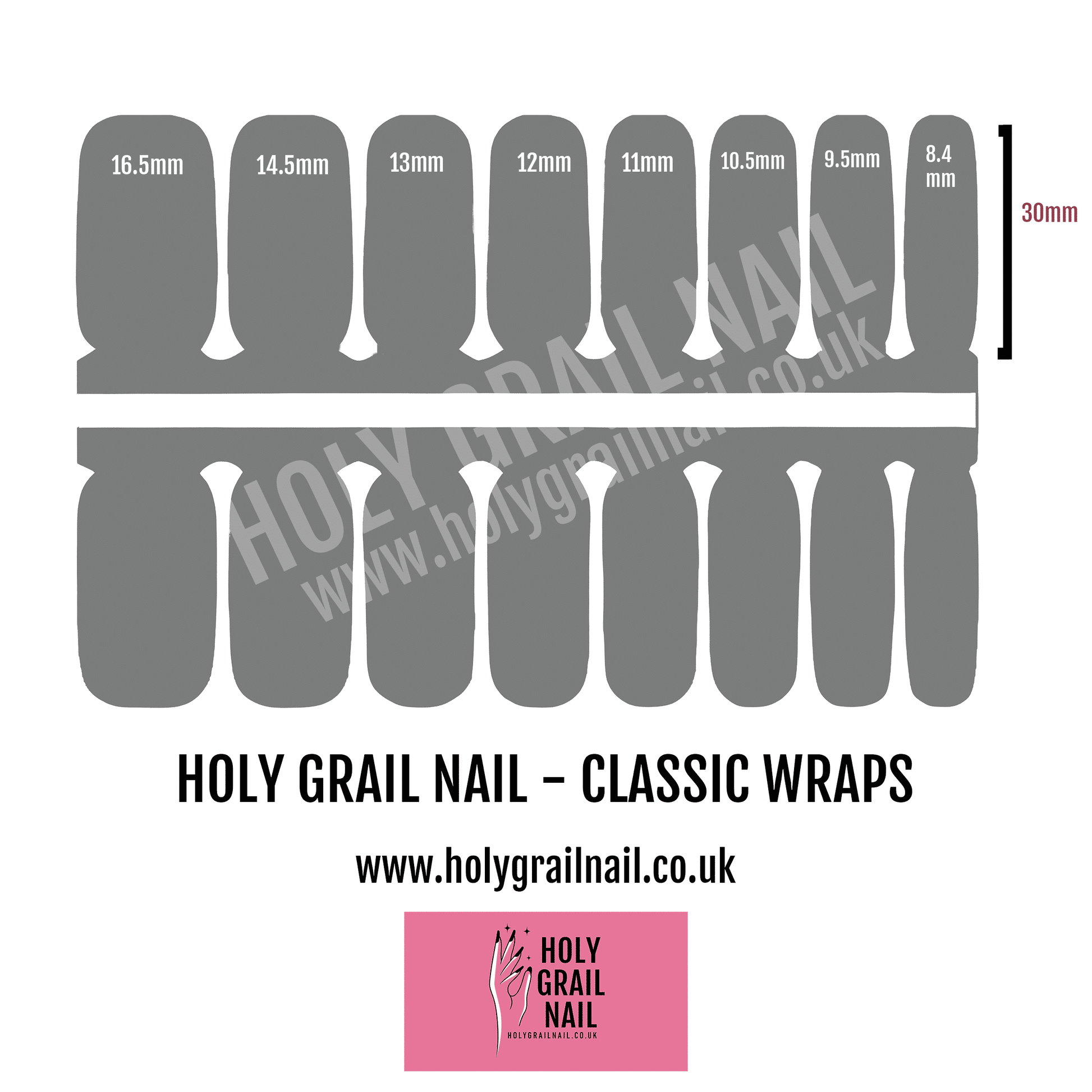 Holy Grail Nail Non-UV Nail Wraps Charm (Part Transparent) - Nail Wraps