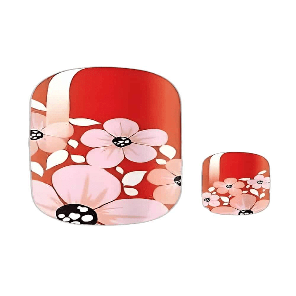 Holy Grail Nail Non-UV Nail Wraps Daisy Red - Holy Classics (Non-UV Pedi Wraps)