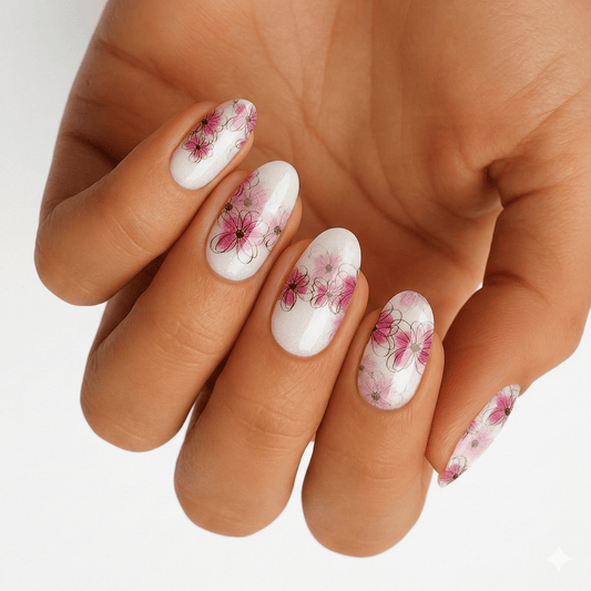 Holy Grail Nail Non-UV Nail Wraps Flower Girl (Sheer) - Holy Classics (Non-UV Nail Wraps)