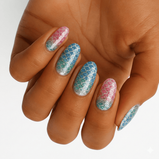Holy Grail Nail Non-UV Nail Wraps Mermaid's Tail (Glitter) - Holy Classics (Non-UV Nail Wraps)