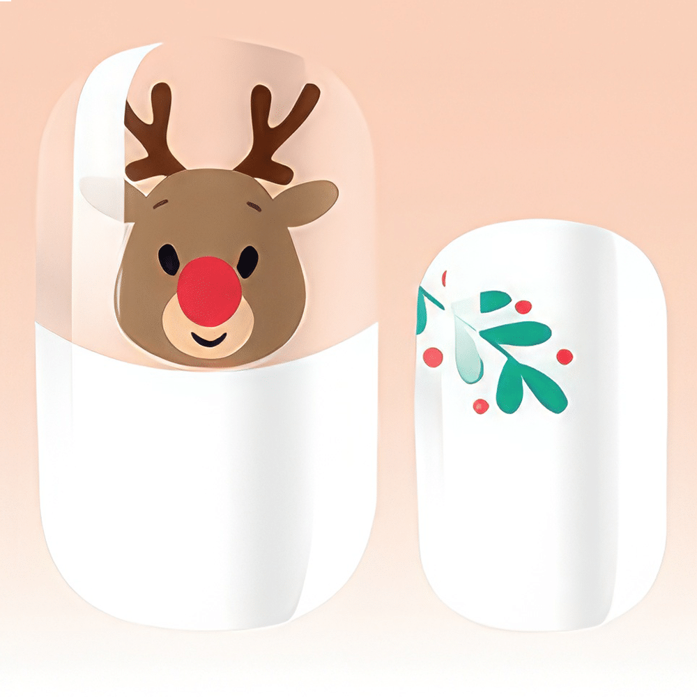 Holy Grail Nail Non-UV Nail Wraps Mistletoe and Reindeer - Holy Classics (Non-UV Nail Wraps)