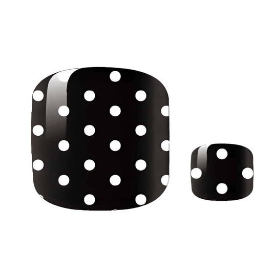 Holy Grail Nail Non-UV Nail Wraps Polka Dot Black - Holy Classics (Non-UV Pedi Wraps)