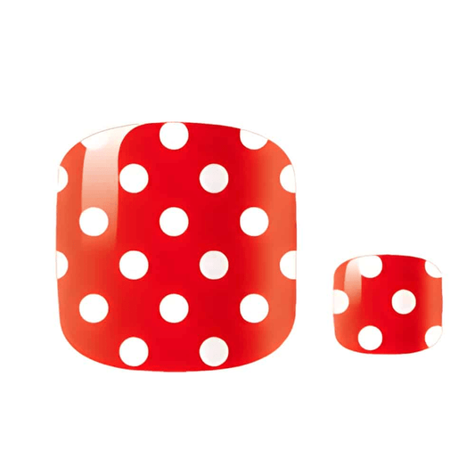 Holy Grail Nail Non-UV Nail Wraps Polka Dot Red - Holy Classics (Non-UV Pedi Wraps)